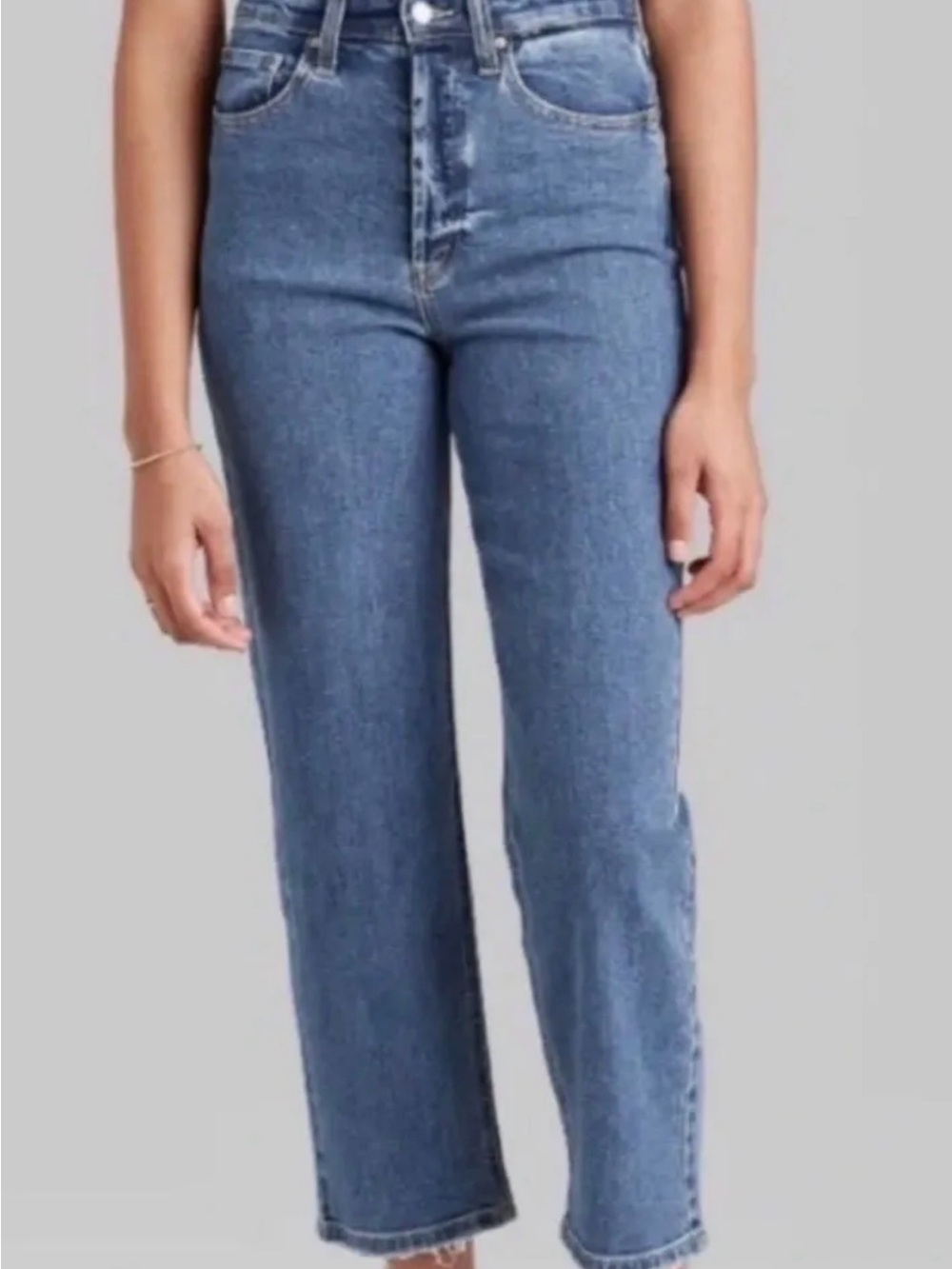 wild fable Straight Leg High-Rise Jeans in Medium Blue Wash